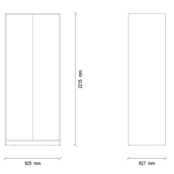 Шкаф с дверцами 2 двери ENZA HOME LORETO EH57657