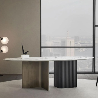 Стол обеденный овальный ENZA HOME Коллекция NAGOYA (НАГОЯ) арт. EH68307