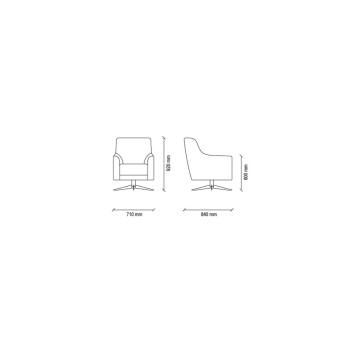 Кресло вращающаяся ножка ENZA HOME Коллекция MAISON (МЕЙСОН) арт. EH56127