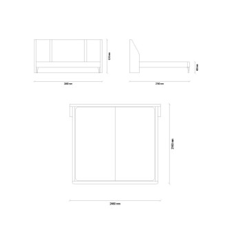 Основание без ящика 200x200 ENZAHOME NETHA EH22282