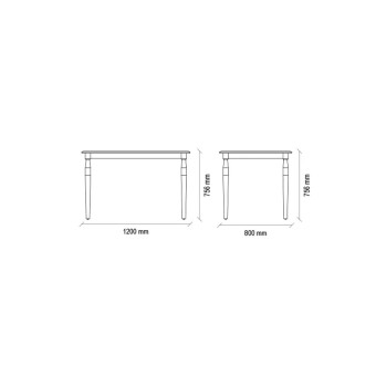 Стол обеденный ENZA HOME Коллекция RIVA (РИВА) арт. EH30619