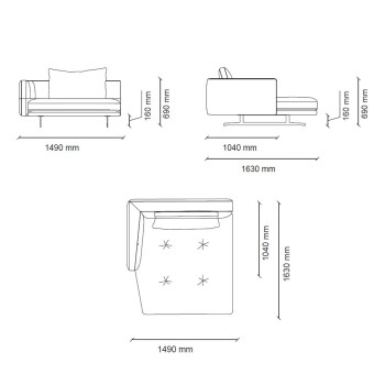 Лаунж широкий правый ENZA HOME DAKAR EH72414