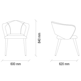 Стул с подлокотниками ENZA HOME RIGA EH60833