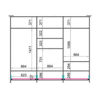 Шкаф с дверцами 6 дверей ENZA HOME Коллекция MARSELL (МАРСЭЛЬ) арт. EH74200