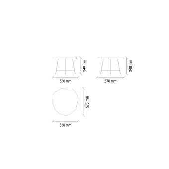 Стол журнальный средний ENZA HOME Коллекция WOODY (ВУДДИ) арт. EH24840
