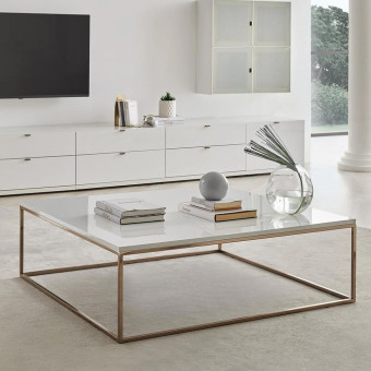 Стол журнальный (белый) ENZA HOME Коллекция LEGATO (ЛЕГАТО) арт. EH60858