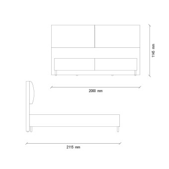 Основание с ящиком 180x200 ENZA HOME Коллекция LORETO (ЛОРЕТО) арт. EH57698