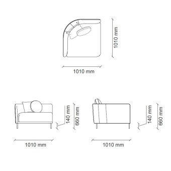 Угловой модуль (L5) ENZA HOME SEOUL EH71536