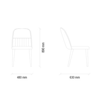 Стул ENZA HOME Коллекция BASEL (БАЗЕЛЬ) арт. EH59581