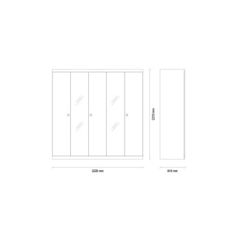 Шкаф с дверцами 5 дверей ENZA HOME MISTRAL EH30666