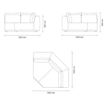 Угловой модуль ENZA HOME Коллекция MESTA (МЕСТА) арт. EH71781