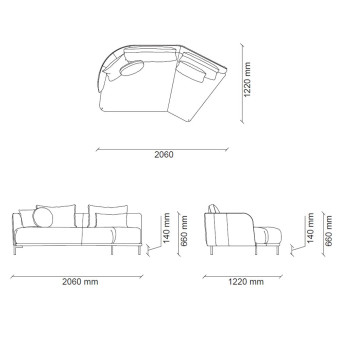 2 местный угловой правый (L4) ENZA SEOUL EH71716