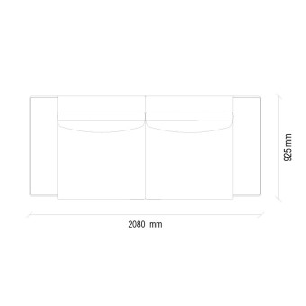 Диван двухместный  ENZA HOME PAVIA EH57408