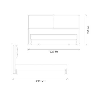 Основание без ящик 180x200 ENZA HOME Коллекция LORETO (ЛОРЕТО) арт. EH57684