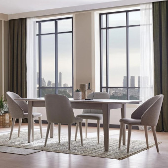 Стол обеденный раздвижной ENZA HOME Коллекция BASEL (БАЗЕЛЬ) арт. EH59452