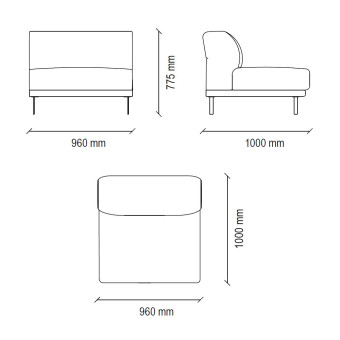 1 местный без подлокотника (K3) ENZA HOME Коллекция EMOTICON (ЭМОУШН) арт. EH72181