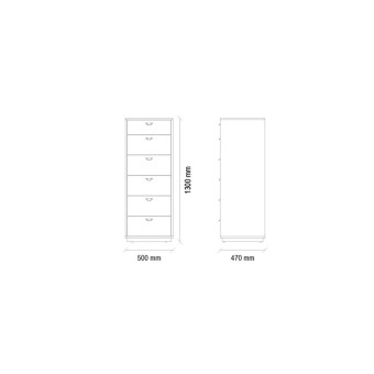 Комод высокий (белый) ENZA HOME POLKA EH56255