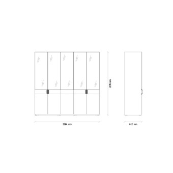 Шкаф с дверцами 5 дверей ENZA HOME Коллекция LEGATO (ЛЕГАТО) арт. EH51070