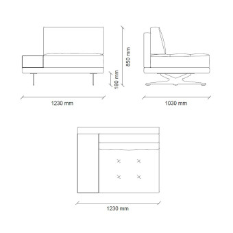 Модуль с кофейным столиком ENZA HOME Коллекция BOLD (БОЛД) арт. EH71147