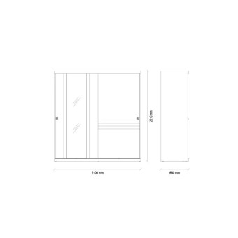 Шкаф-купе (210 см) ENZA HOME MISTRAL EH30665