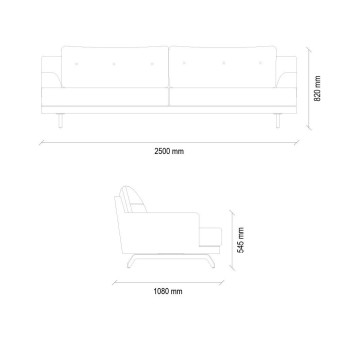Диван трехместный ENZA HOME MILAN EH67868