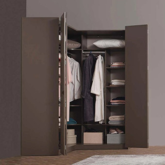 Шкаф угловой (серый) ENZA HOME POLKA EH59224