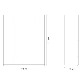 Шкаф гардеробный 4 двери ENZA HOME LEGATO EH59516