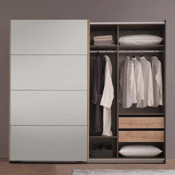 Шкаф-купе (240 см) (серый) ENZA HOME POLKA EH59225