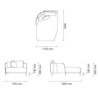 Тахта правая (D) ENZA HOME SEOUL EH71676