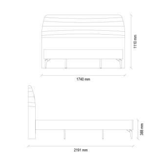 Основание кровати 160x200 ENZA HOME Коллекция CORDELL (КОРДЕЛЛ) арт. EH57722