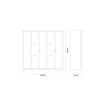 Шкаф с дверцами 5 дверей ENZA HOME MISTRAL EH30666