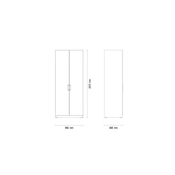 Шкаф с дверцами 2 двери ENZA HOME SONA EH46526